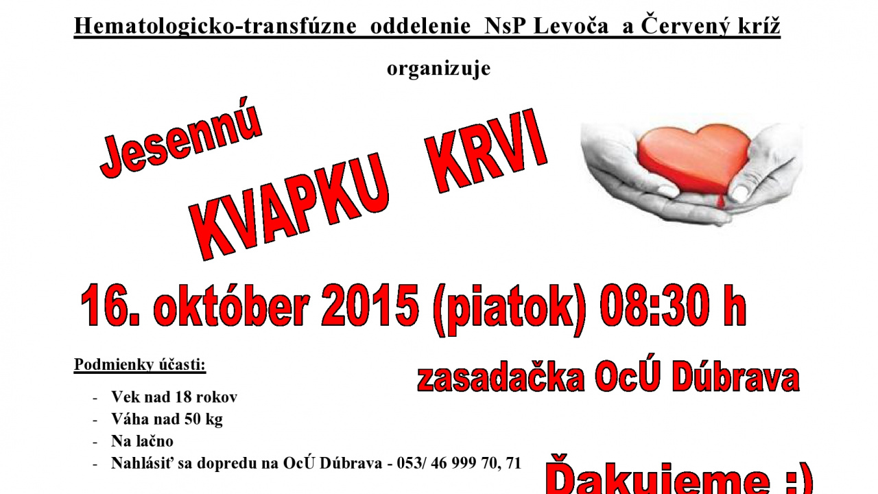 Fotografia fotogalérie Darcovstvo krvi