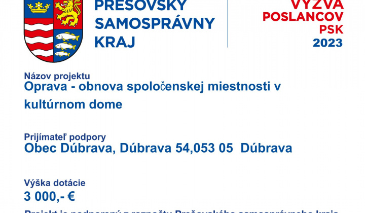 Fotka - Oprava - obnova spoločenskej miestnosti