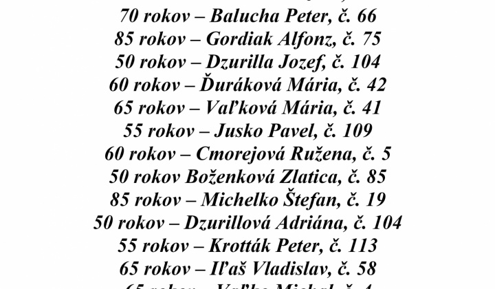 Fotka - Jubilanti 2026