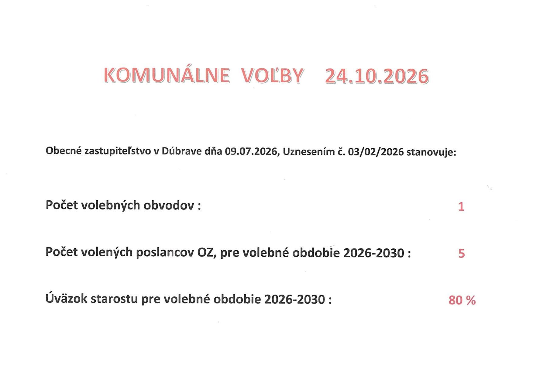 Fotka - Komunálne voľby 24.10.2026